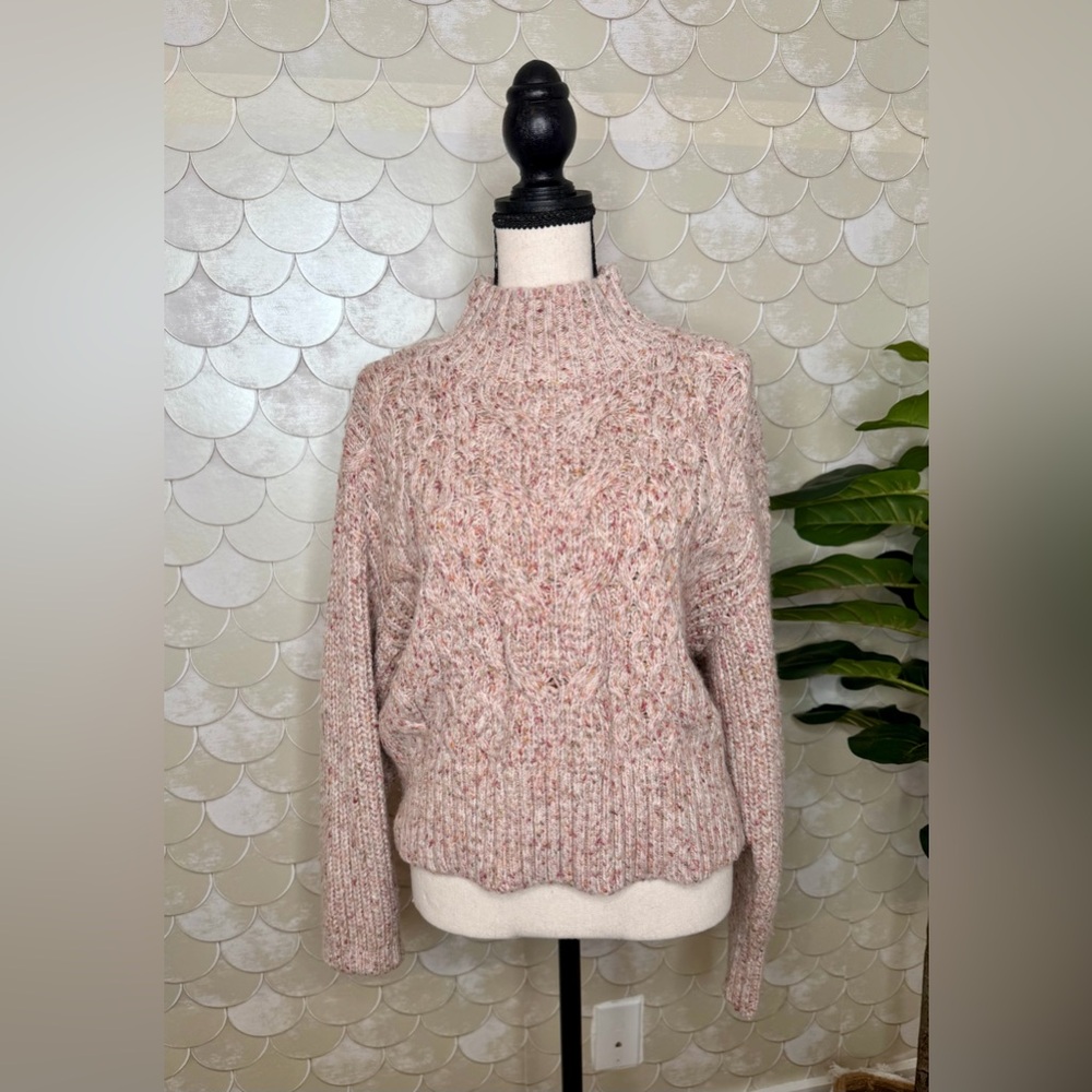 Express Blush Cable Knit Sweater